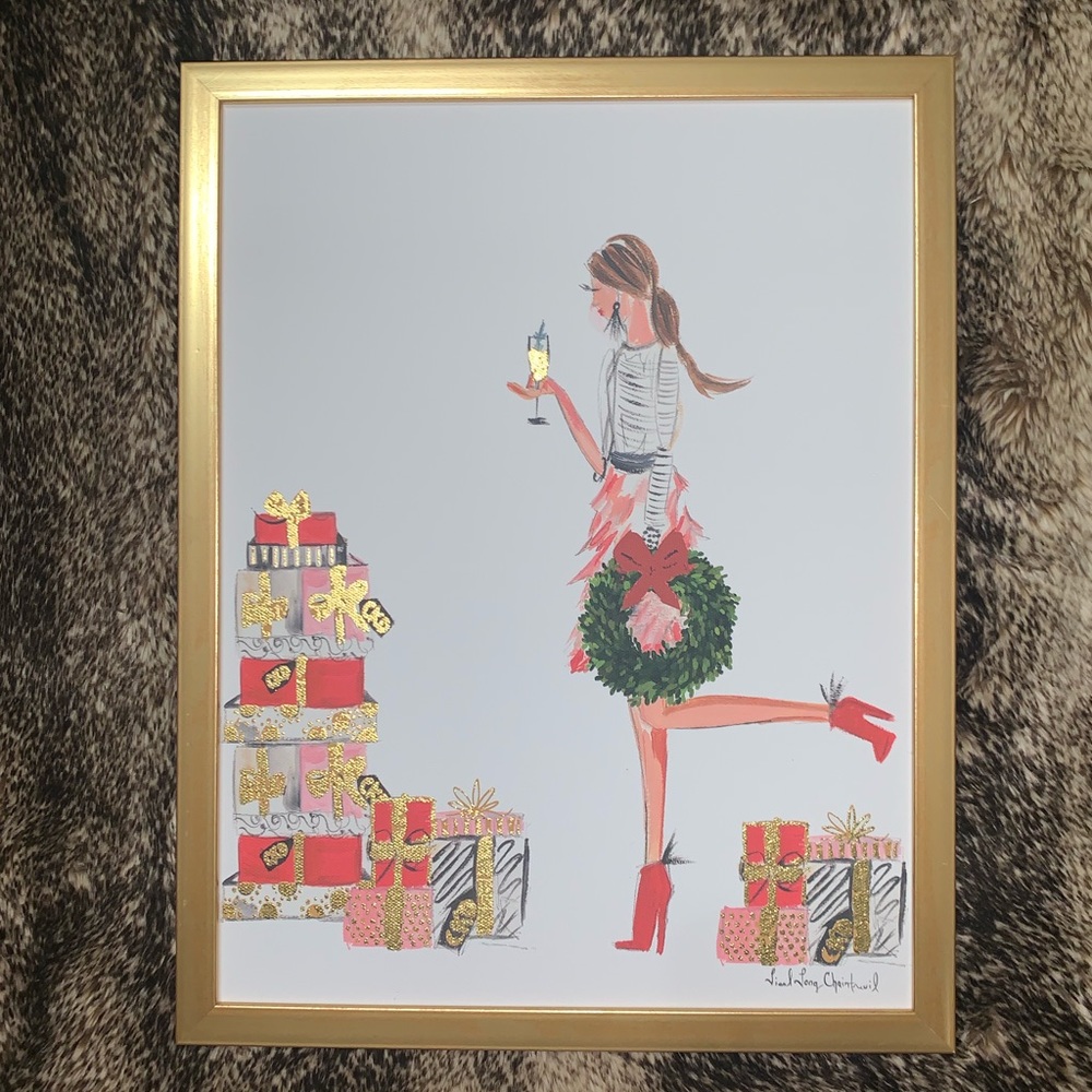 CDK Colleen Karis Holiday Girl Canvas Art